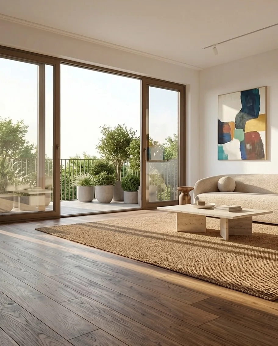 Modernes Wohnzimmer mit Terrassenzugang – Home TwentyOne, St. Veit-Gasse 21, Wien